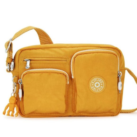 Kipling Albena Crossbody Bag with Pockets in Rapid Yellow - Picture 2 of 5